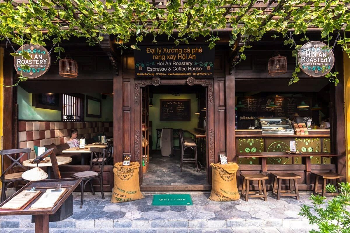Hoi An Roastery stands out with its rustic wooden house space and freshly roasted coffee in Hoi An Ancient Town