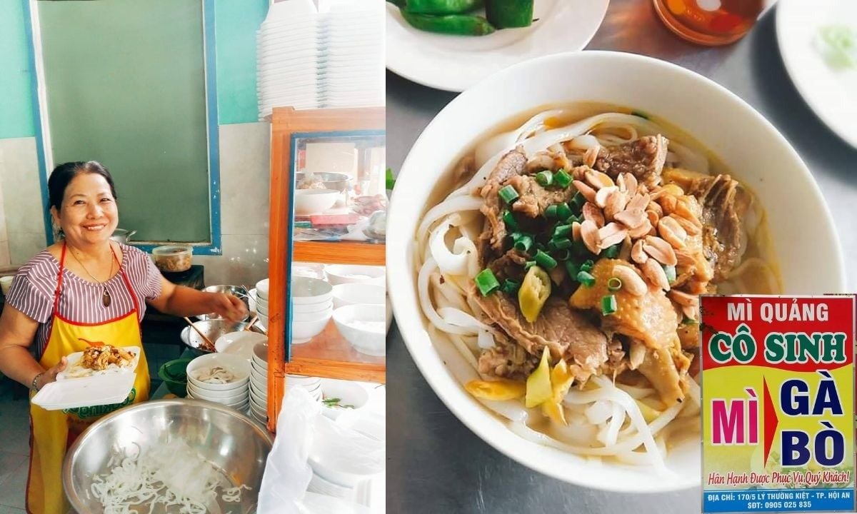 Mi Quang Co Sinh feels like a genuine neighborhood eatery, with rustic bowls and the owner’s friendly hospitality