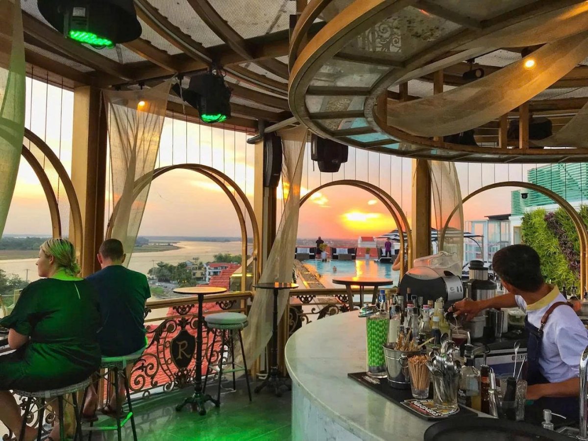 The Deck Hoi An is one of the rare rooftops in Hoi An with beautiful river and sunset views